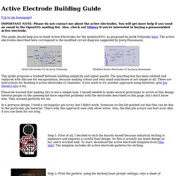 Active Electrode Building Guide