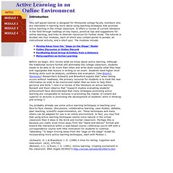 Active Learning in an Online Environment