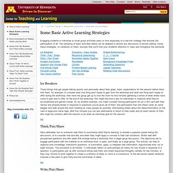 Some Basic Active Learning Strategies