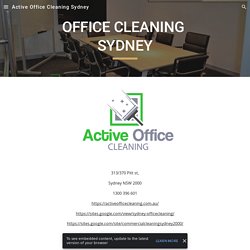 Active Office Cleaning Sydney