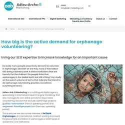 How big is the active demand for orphanage volunteering?