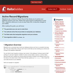 Active Record Migrations