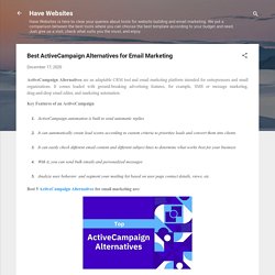 Best ActiveCampaign Alternatives for Email Marketing