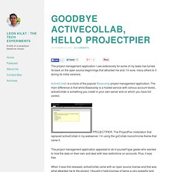 Goodbye activeCollab, hello ProjectPier: project management appl