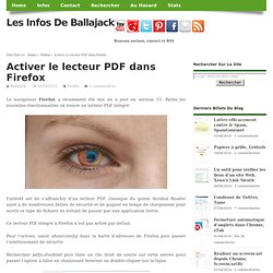 Activer le lecteur PDF dans Firefox