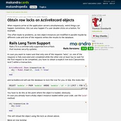 Obtain row locks on ActiveRecord objects