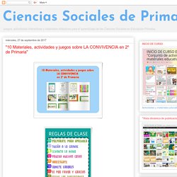 "10 Materiales, actividades y juegos sobre LA CONVIVENCIA en 2º de Primaria"