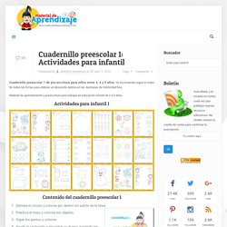 Actividades para infantil Cuadernillo 1