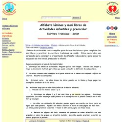 Alfabeto Laminas y Mini-libros de Actividades Infantiles y Preescolar