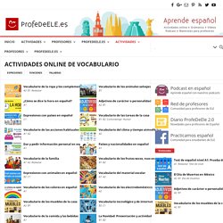 Actividades online de vocabulario en español