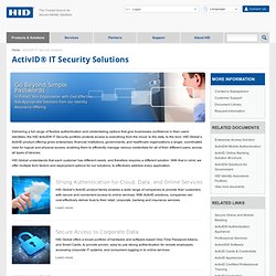 Identity Assurance & Strong Authentication Solutions - ActivIdentity
