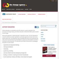 activist education – The Change Agency