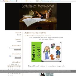 Activité de la rentrée - Cartable de Mamouschat