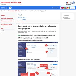 Comment créer une activité du classeur pédagogique