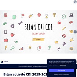 Bilan activité CDI 2019-2020 by jfiliol.pro on Genially