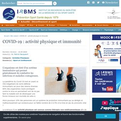 COVID-19 : activité physique et immunité