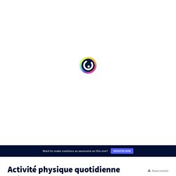 Activité physique quotidienne Allier by mickael.bellec on Genially