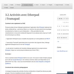 3.2 Activités avec Etherpad / Framapad