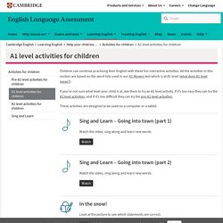 A1 level activities for children