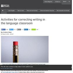 Activities for correcting writing in the language classroom