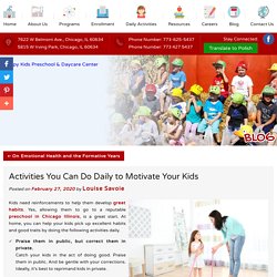 Activities You Can Do Daily to Motivate Your Kids