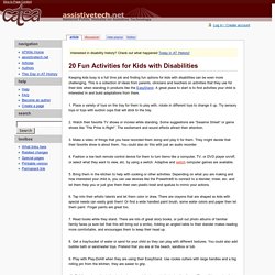20 Fun Activities for Kids with Disabilities - ATWiki