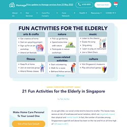 21 Fun Activities for the Elderly in Singapore