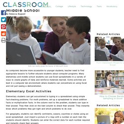 Excel Activities for Elementary & Middle School