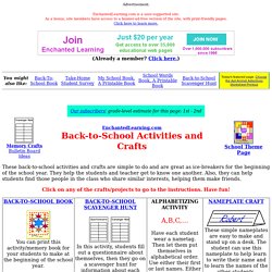 Back-to-School Activities: EnchantedLearning.com