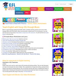 ESL Activities, Using English Songs, Music Activities for TEFL Teachers