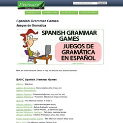 Grammar Games, Activities, Exercises for free - Juegos de Gramática - Español