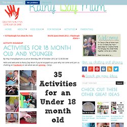 35 Activities for 18 month old and under