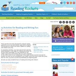 25 Activities for Reading and Writing Fun