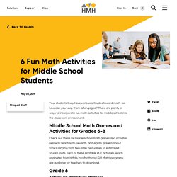 6 Fun Math Activities for Middle School Students (Grades 6-8)