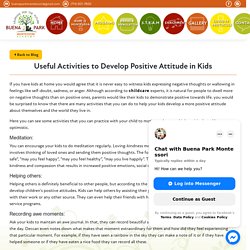 Blog : Useful Activities to Develop Positive Attitude in Kids