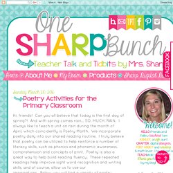 One Sharp Bunch: Poetry Activities for the Primary Classroom