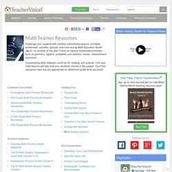 Math Resources for Teachers (Lessons, Activities, Printables: K-12)