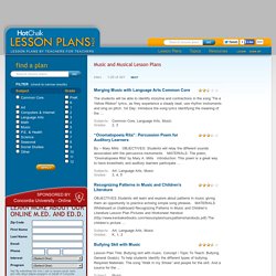 Music Lesson Plans, Music Ideas, & Music Activities, Teacher Resources, educator, education resources, printables, worksheets, thematic units