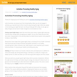Activities Promoting Healthy Aging