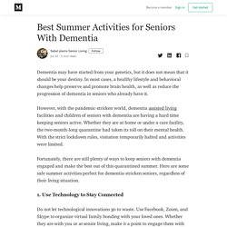 Best Summer Activities for Seniors With Dementia