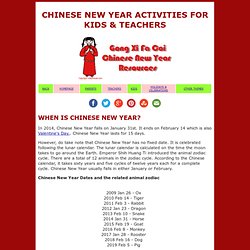 Chinese New Year activities for kids and teachers - kiddyhouse.com