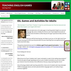 ESL Games and Activities for adults