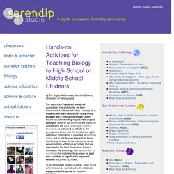 Hands-on Activities for Teaching Biology to High School or Middle School Students