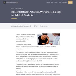 28 Mental Health Activities, Worksheets & Books for Adults & Students