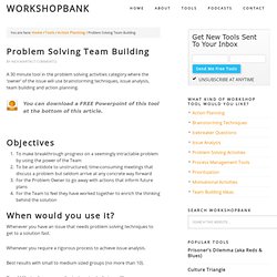 Problem Solving Activities - Problem Solving Team Building Tool — WorkshopBank