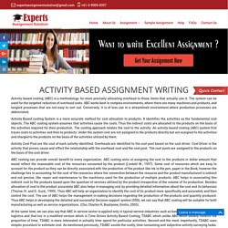 Activity Based Assignment Writing Help