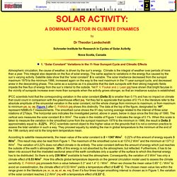 Solar Activity: A Dominant Factor in Climate Dynamics