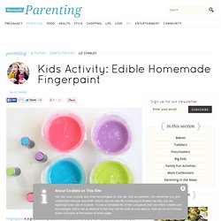 Kids Activity: Edible Homemade Fingerpaint