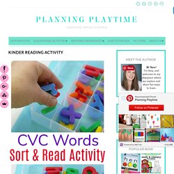 Kinder Reading Activity - Planning Playtime