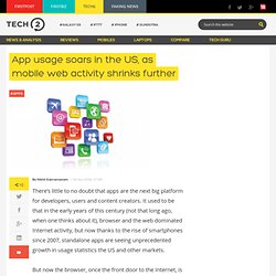 App usage soars in the US, as mobile web activity shrinks further